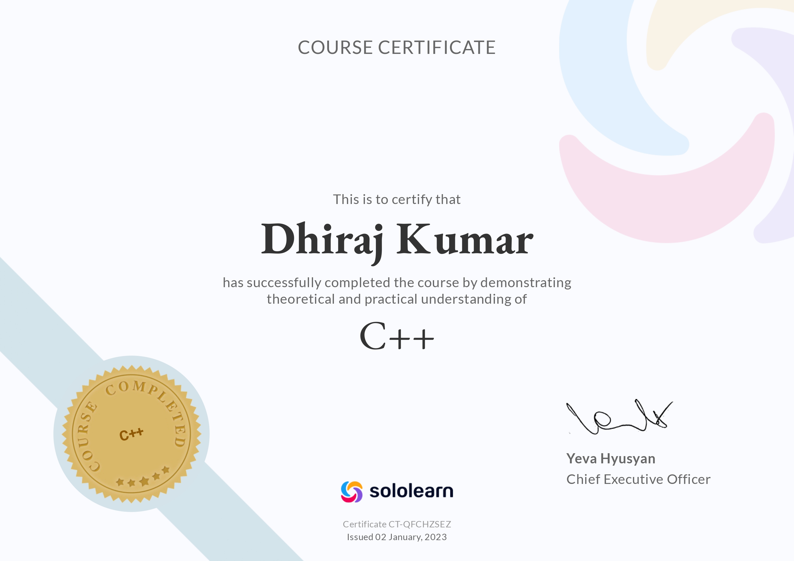 Certification 17